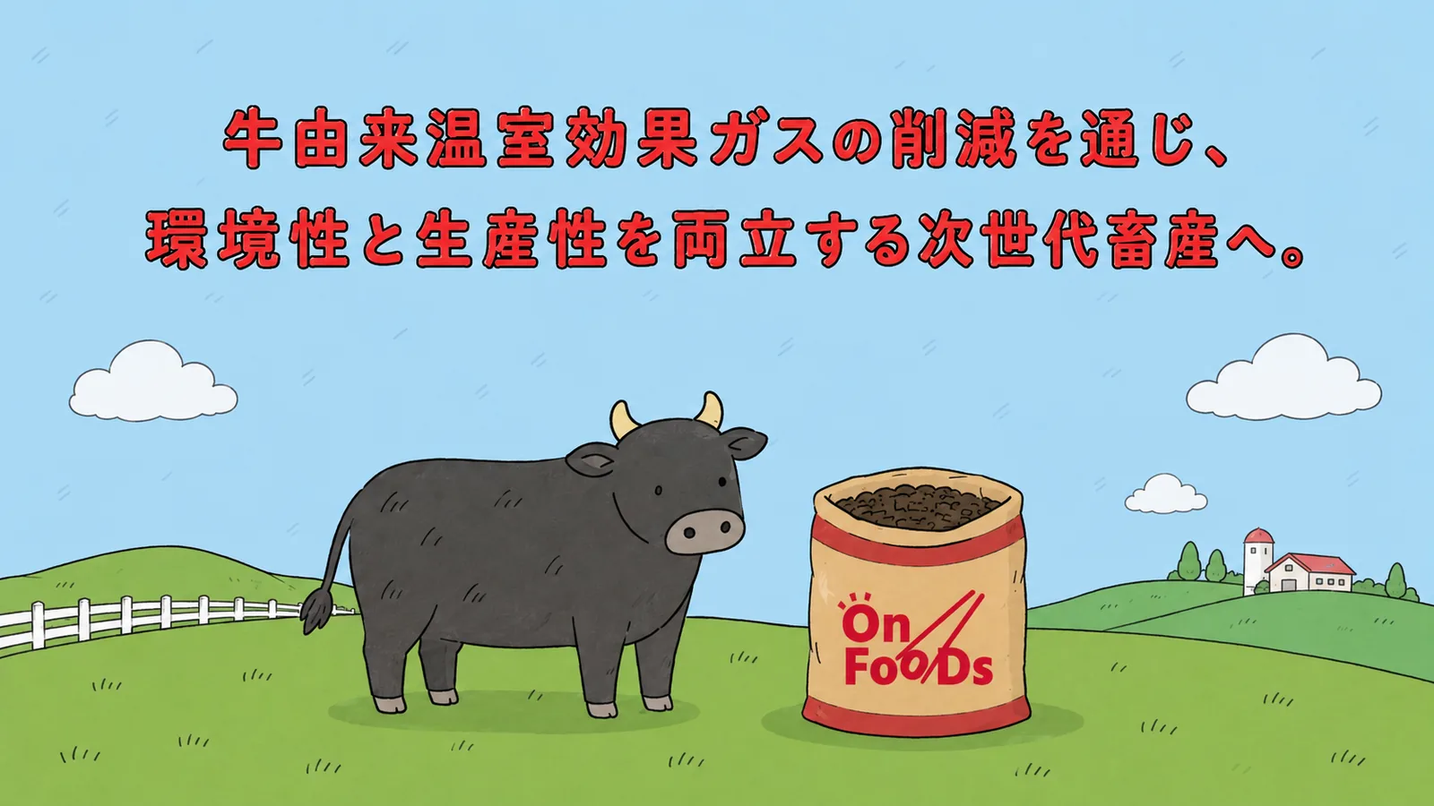 牛由来温室効果ガスの削減を通じ、環境性と生産性を両立する次世代畜産へ。